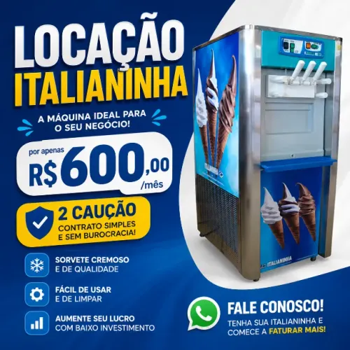 Locação de Máquina de Sorvete Italianinha