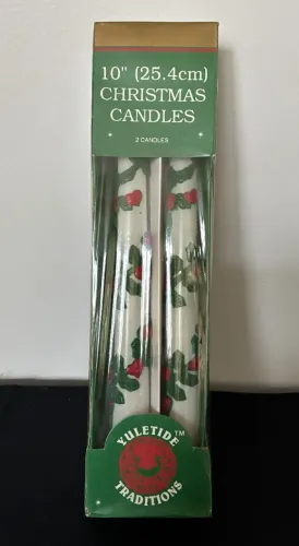 Kit 2 Velas Natalinas Vintage para Castiçal