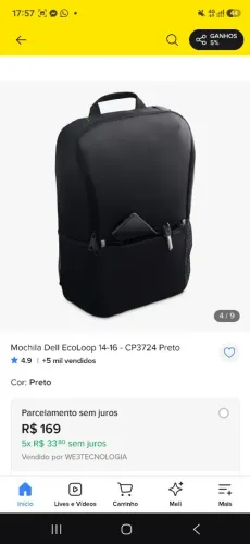 Mochila Dell Ecoloop 14-16