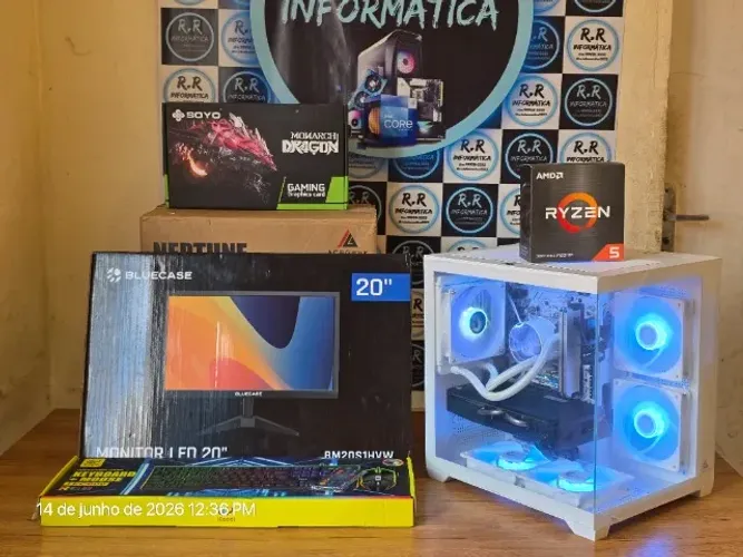 PC Gamer RGB Ryzen Novo Zero e Monitor