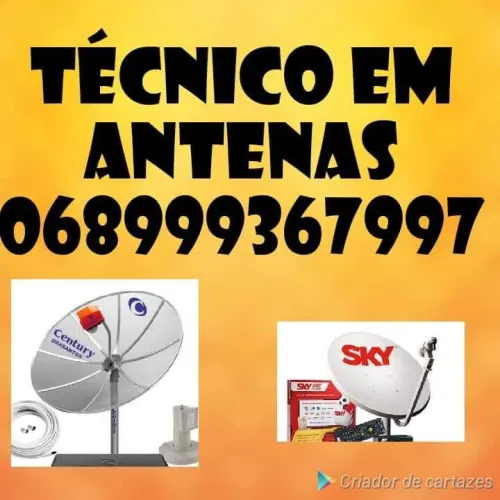 Técnico em antenas serviços instalação instalador sintonia