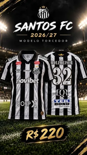 Camisa Santos FC completa