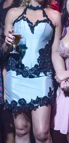 Vestido 2 em 1 festa formatura pedraria