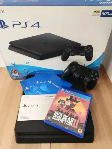 Playstation 4 slim com caixa e lacre original IMPECÁVEL!!! (Aceito cartão)