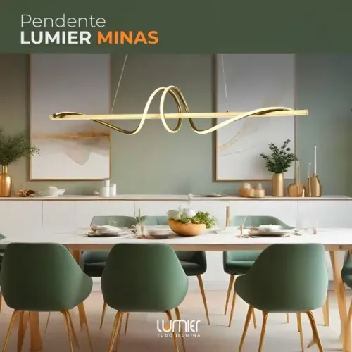 Pendente Lumier Minas 50w - Dourado