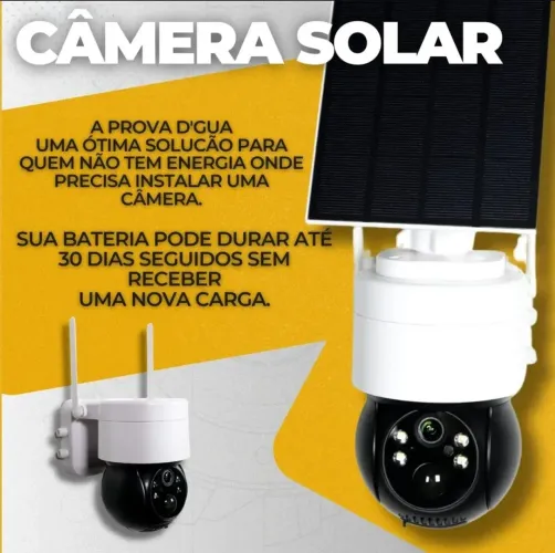 Câmera de Segurança Solar Full HD 12000mah