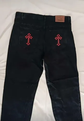 calça baggy preta tamanho 42