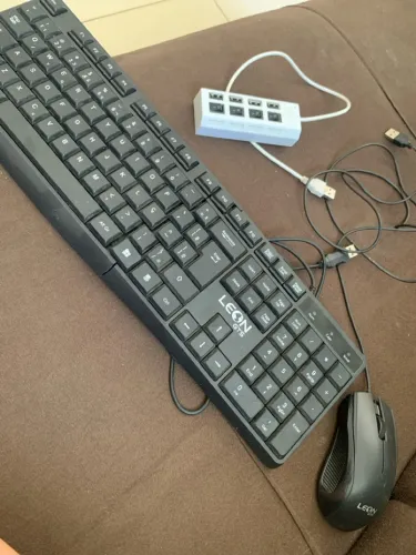 Teclado e mouse leon gts ( hub de brinde)