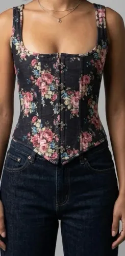 Espartilho (corset) feminino - estilo elegante - tam. (P/M)