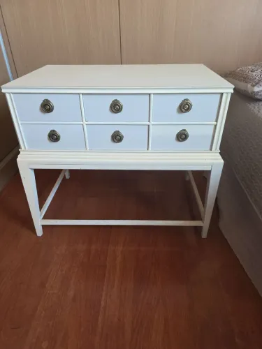 Cômoda/Aparador Branco com 6 Gavetas - Estilo Clássico