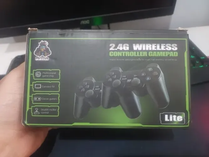 Game Stick Retro 4K com 20.000 Jogos + 2 Controles Sem Fio - Novo