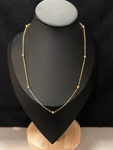 Corrente Bolinha de ouro 2.69g 18k procedência garantia eterna