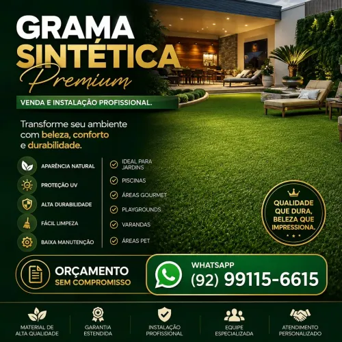 Grama sintética de alta qualidade