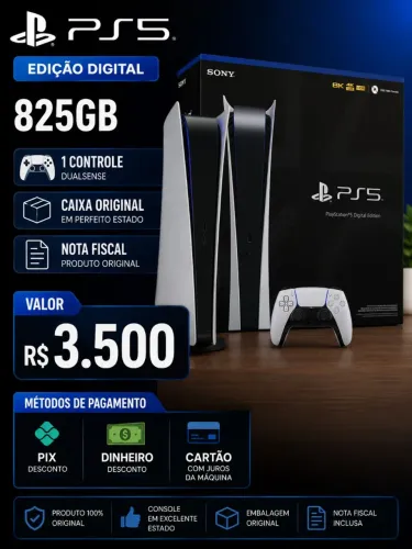 PS5 EDIÇÃO DIGITAL 825GB