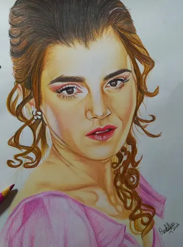Desenho Realista Hermione - Feito a mão
