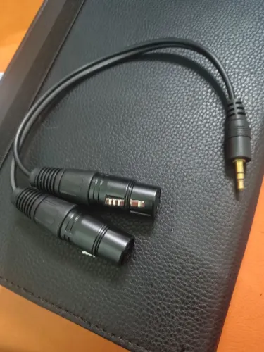 Cabo XLR fêmea estéreo P2 novo