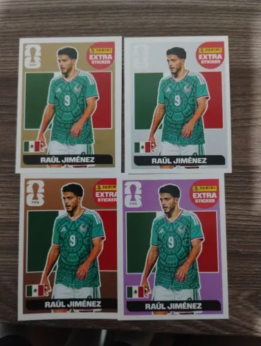 COMBO Completo Raúl Jiménez figurinha Legend extra Copa do mundo FIFA 2026