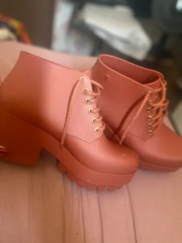 Bota Melissa Original Coturno Laranja - 39/40