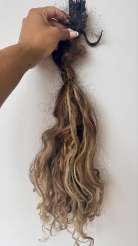 Cabelo humano ondulado 60 cm
