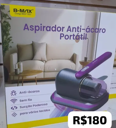 Aspirador anti ácaro sem fio recarregável