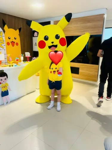 Fantasia Mascote Pikachu Completa - Personagem Vivo