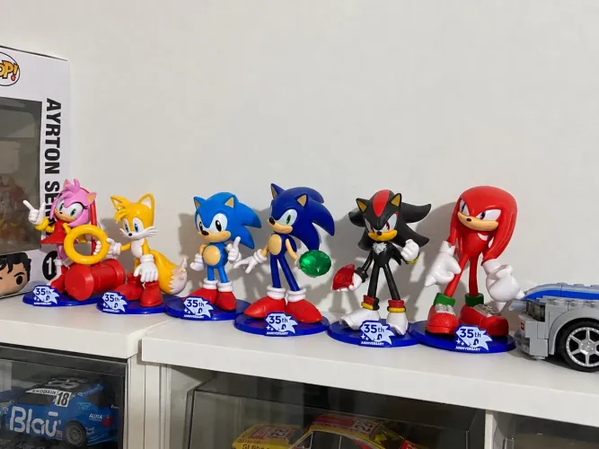 Bonecos Sonic Bobs - Edição de Aniversário de 35 anos (Coleção Completa)
