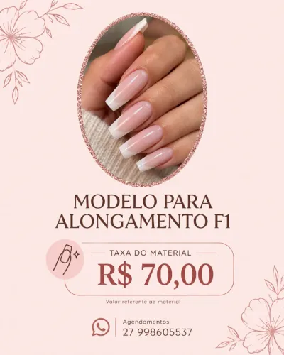 Modelo unha em gel