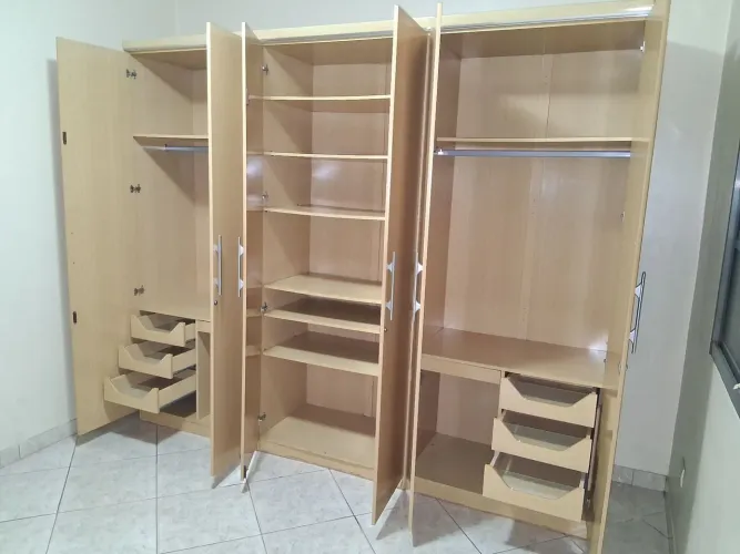 Conjunto de 02 Guarda Roupas Marfim