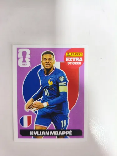 Figurinha Extra Sticker Mbappe Roxa França Copa Do Mundo 2026