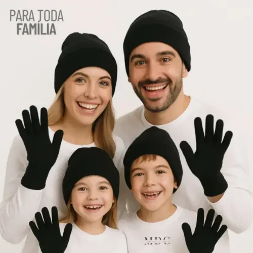 Kit 12 Touca Preta Lisa Masculino e Feminina Perfeito para Criança e Adulto Para o Inverno