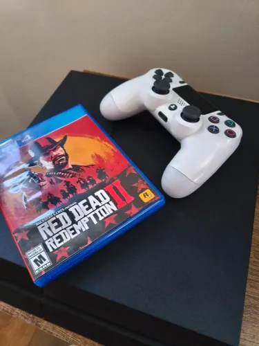 PS4 FAT USADO + CONTROLE + 3 JOGOS