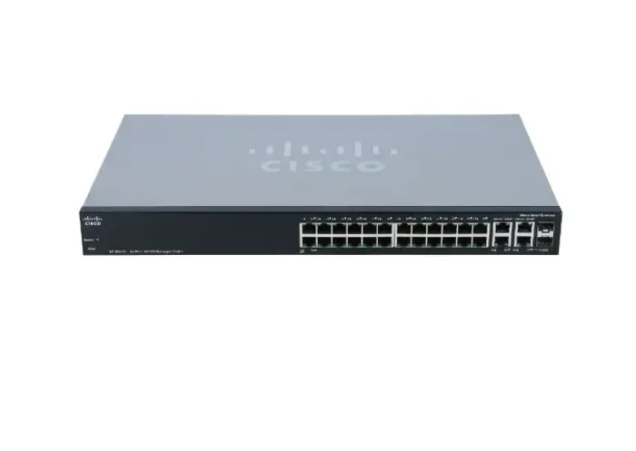 Switch Cisco SF300-24P 24 Portas 10/100 4 Portas 1GB + 2 Portas SFP 1GB