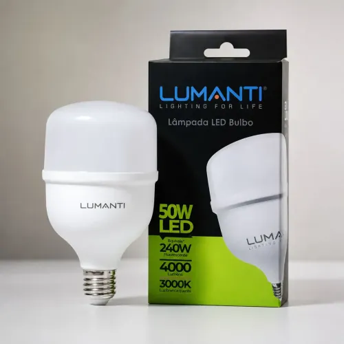 LAMPADA ALTA POTENCIA 50W LUMANTI 6500K BRANCA