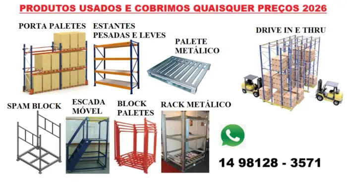 Porta Paletes ! Cobrimos Quaisquer Preços 2026