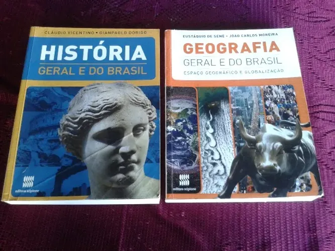 LIVROS DE HISTÓRIA CLÁUDIO VICENTINO  + GEOGRAFIA EUSTÁQUIO DE SENE