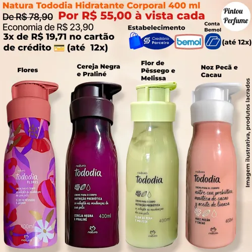 Hidratante Corporal Tododia Natura 400 ml em Promoção