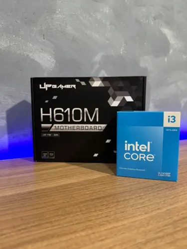 KIT INTEL CORE i3-14100F + H610M UP GAMER DDR4 + NVME