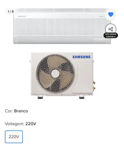 Ar condicionado Samsung 9000 btus windfree 