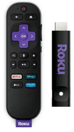 Roku Streaming Stick 2025 Para Tv Hd/fhd Controle Por Voz Preto De Voz 3ª geração 3840BR