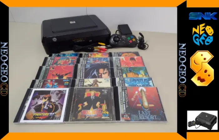 Console Snk Neo Geo Cd Front Loader Com 14 Jogos