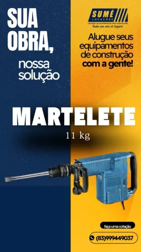 Aluguel de Martelo rompedor 11kg