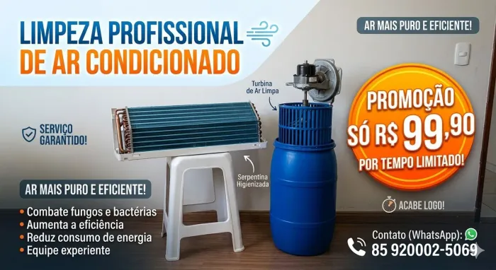 Ar-condicionado limpeza 