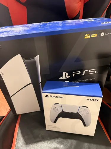 Ps5 slim, com caixa e nota 2 controle