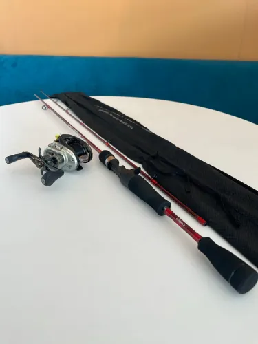 Carretilha Marine Sports + vara Saint Plus Carbon Tech