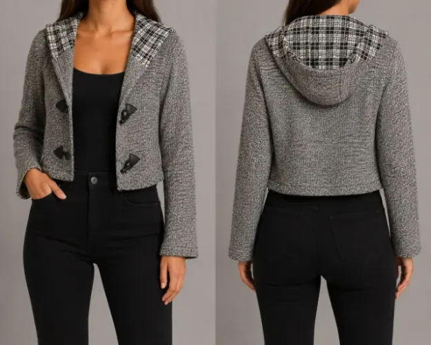 Blazer branco e preto