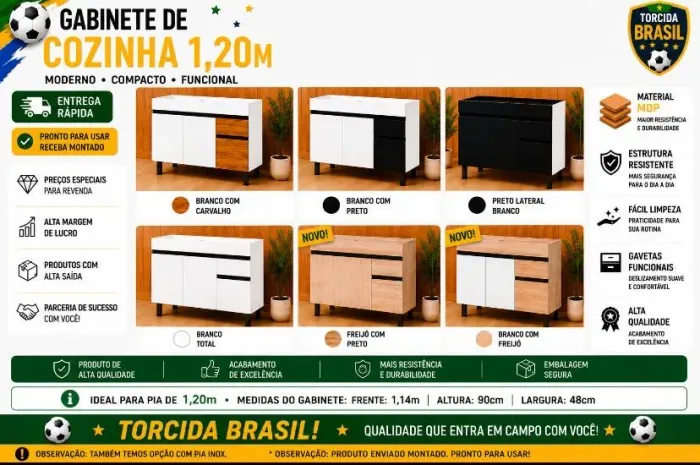 Gabinete cozinha 1,20
