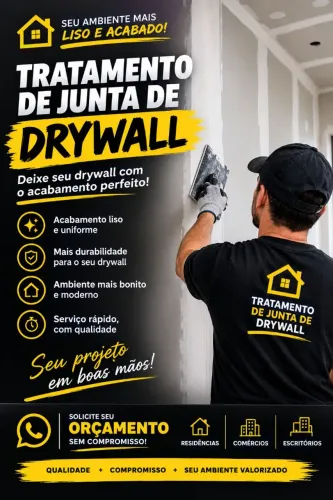 Tratamento de juntas de drywall