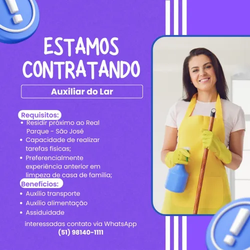 Vaga auxiliar do lar
