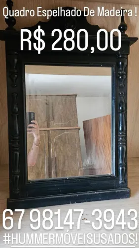 Vende - Se Quadro Espelhado De Madeira !