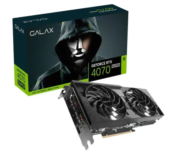 Placa de vídeo RTX 4070 Super 1-Click OC 2X Galax NVIDIA GeForce, 12GB GDDR6X